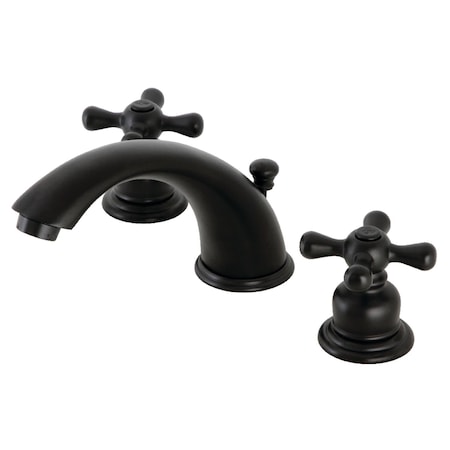 Kingston Brass KB960AX Widespread Bathroom Faucet with Retail Pop-Up, Matte Black KB960AX